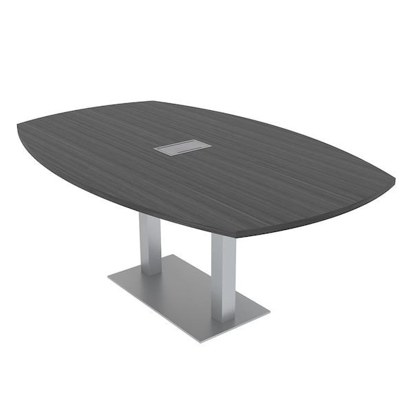 Skutchi Designs 45 in W, 72 in L, 29 in H, Engineered Wood Top, Grey HAR-ABOT-46X72-DOU-ELEC-ASIANNIGHT - main
